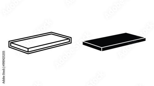 Mattress Icon Outline Solid Set Bedding Comfort