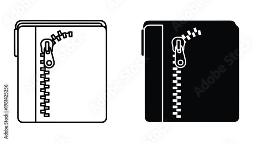 Zipper Closure Fastener Detail Commercial Graphic