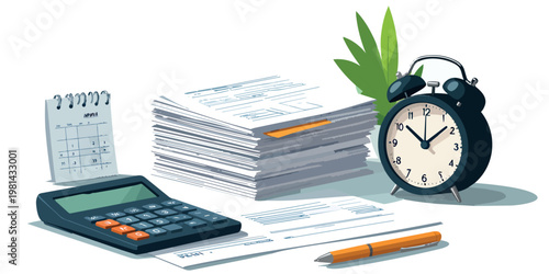 alarm clock and calculator for business equipment