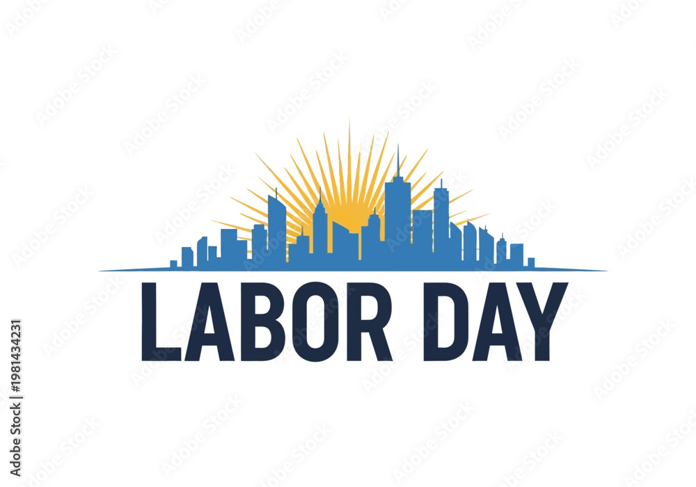 Fototapeta premium Labor Day Celebration Holiday Icon Graphic.
