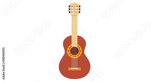 Brown Acoustic Guitar Instrument.