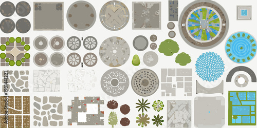 Collection of various top down game assets for level design