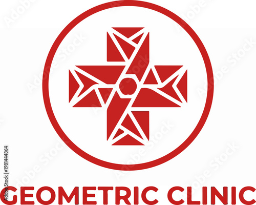 Geometric Clinic Logo Design.