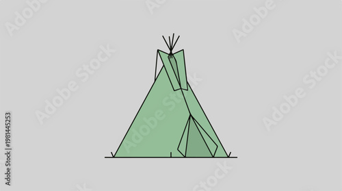 Green Tent Outdoor Camping Shelter.