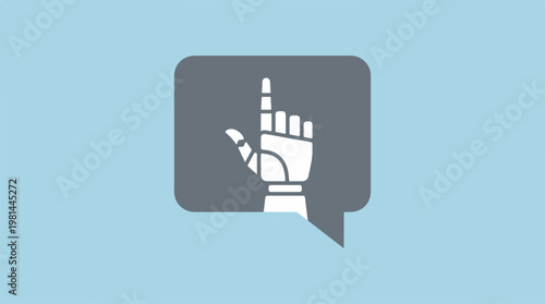 Hand Giving Silence Gesture.