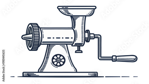 Manual meat grinder machine for home cooking kitchen meat processor with handle