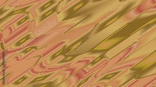 Copper Satin Fractal Wave Seamless Loop Background Shimmering Rose Gold Metallic Elegant Flowing Texture
