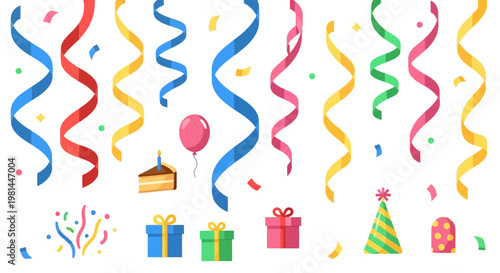 Colorful Party Celebration Elements.