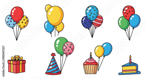 Colorful Party Celebration Objects.