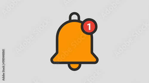 Notification Bell Icon Alert.