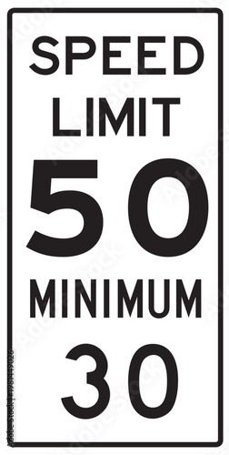 speed limit minimum sign