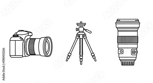 Camera equipment photography tools.
