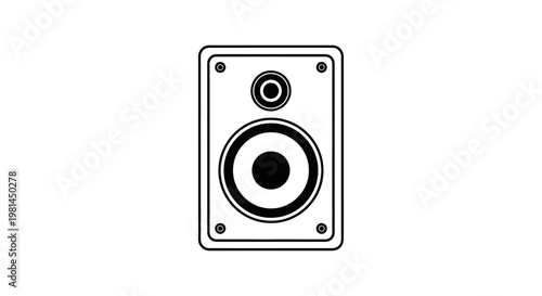 Closeup of a single loudspeaker.