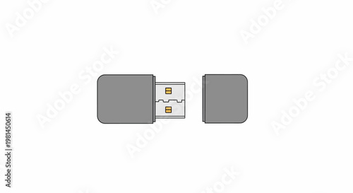 Closeup of a USB flash drive.