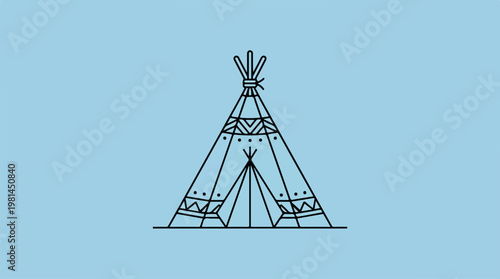 Teepee Tent Native American Shelter.
