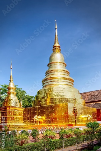 Golden Chedi in Wat Phra Singh, Chiang Mai, Thailand