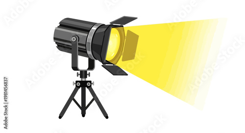 Studio Strobe Light On Tripod Stand.