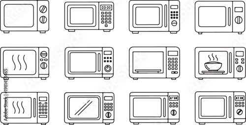 Winemaking and vineyard line icon set featuring wine bottles grapes barrels glasses cellar equipment and agriculture industry symbols.