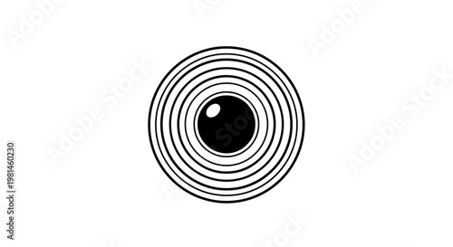 Abstract Concentric Circles Eye Symbol.