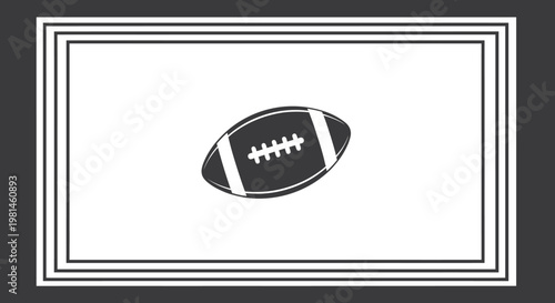 American Football Ball Icon Simple Graphic Design.