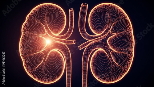 World Kidney Day the intricate anatomy of human kidneys, highlighting vital functions and biological systems with a glowing abstract representation