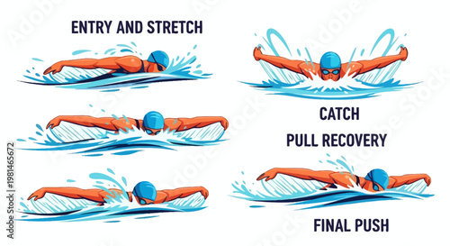 Butterfly Stroke Swimming Technique: Entry, Catch, Pull, Recovery, Final Push