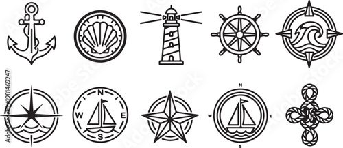 Various medieval siege weapons and tools for warfare and defense Vector