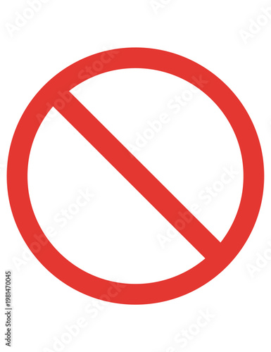 Empty Red Circle Prohibitory Sign with Diagonal Strike Through Free Download Empty Red Circle Prohibitory Sign with Diagonal Strike Through - GFXLoad