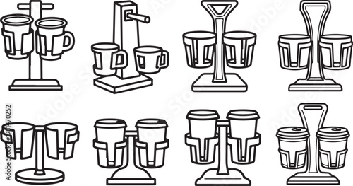 Various laboratory glassware equipment used in scientific experiments Vector