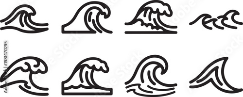 Silhouettes of animals walking or running on a plain background Vector