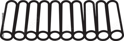 A minimalist representation of a chain link design Vector