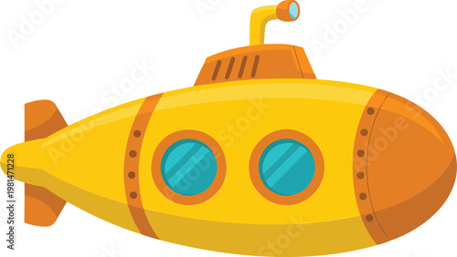 Flat cartoon-style illustration of a bright yellow raincoat with a hood vector icon for autumn weather and rain protection concepts.