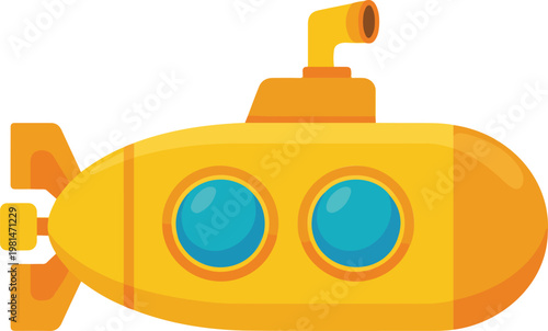 Flat cartoon-style illustration of a bright yellow raincoat with a hood vector icon for autumn weather and rain protection concepts.