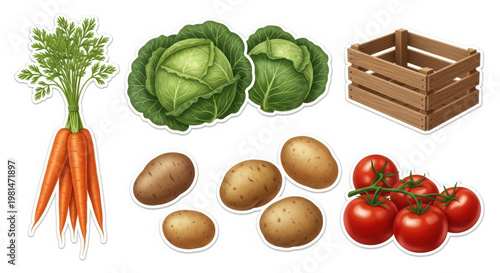 A vibrant array of fresh fruits and vegetables arranged together