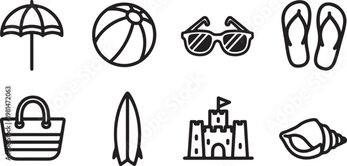 Different types of teapots and kettles in black and white Vector