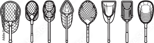 Various wine glasses with different shapes and sizes in black and white Vector