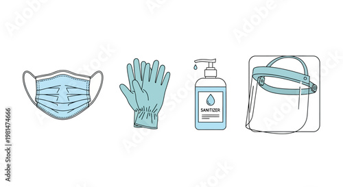 Medical face mask and protection tools.