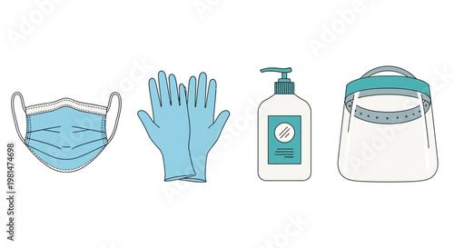 Medical protective equipment for health safety.