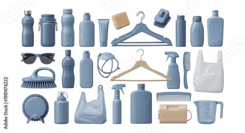 Collection of Personal Care and Hygiene Products for Daily Use