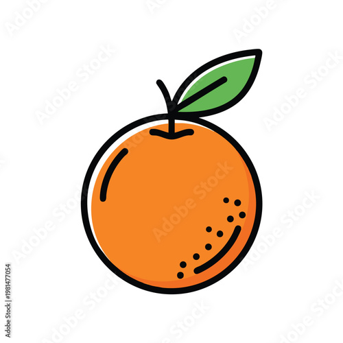 Bright and Fresh Orange Fruit Illustration for Healthy Lifestyle and Nutrition Themes