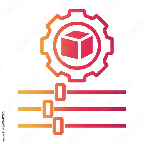 adjustment Line Gradient Icon
