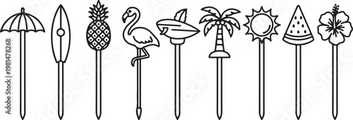 A collection of unique and stylish lamp designs for modern interiors Vector