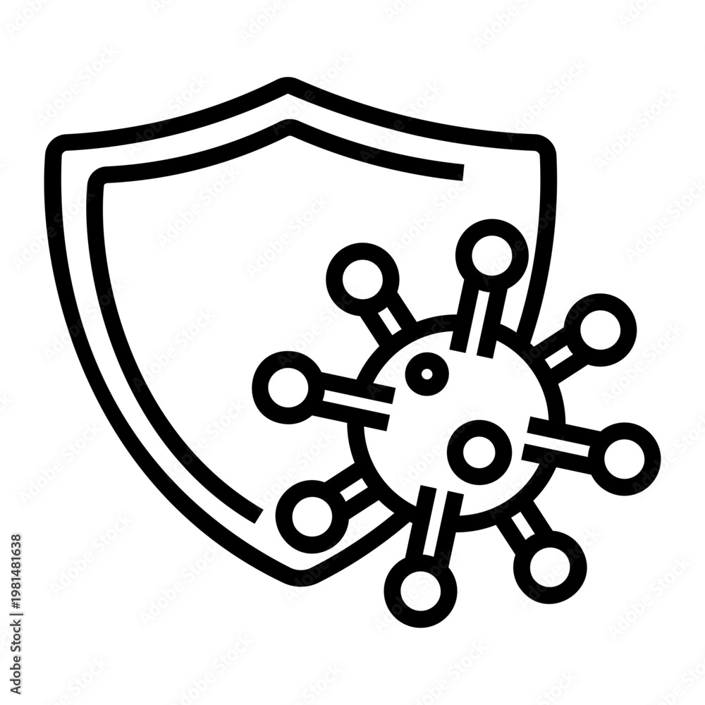 Obraz premium antivirus Line Icon