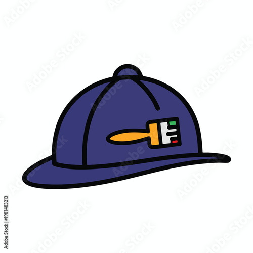 Stylish Casual Cap with Unique Paintbrush Logo for Creative Professionals