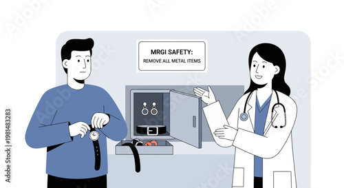 Doctor Advises Patient to Remove Metal Items Before MRI Scan for Safety