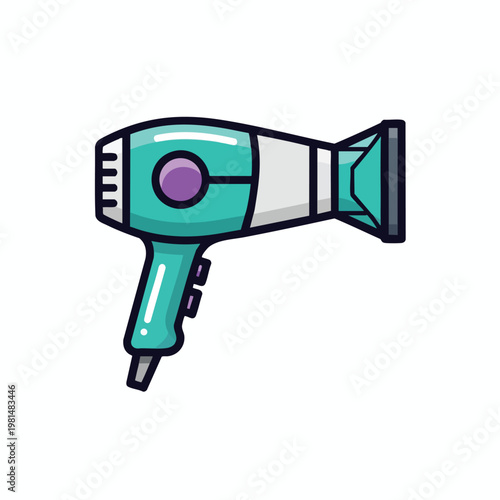 Modern Hair Dryer Illustration for Beauty or Styling Content