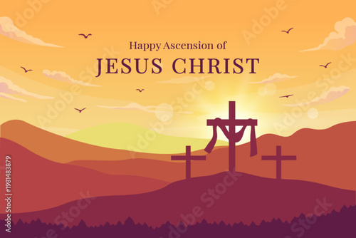 Gradient ascension day background