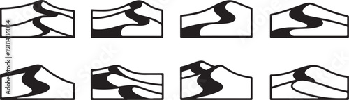 Abstract silhouette illustrations representing running and walking activities Vector