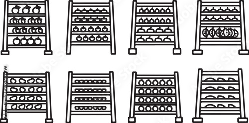 Diagrams of different types of locks and their internal mechanisms Vector