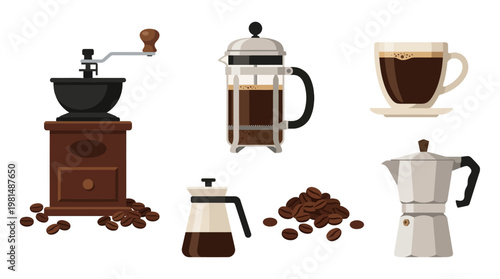 Coffee maker brewing coffee machine.